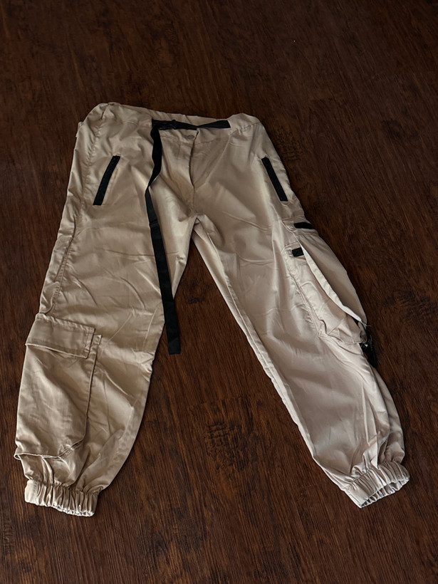 شلوار کرم مدل شیش جیب off white