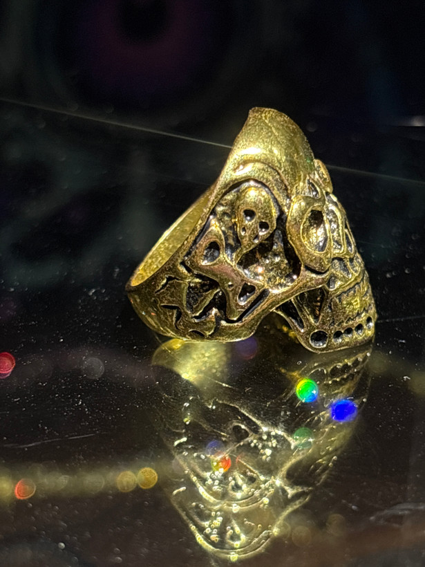 💀✨ Skull Gold Ring | انگشتر اسکلتی طلایی