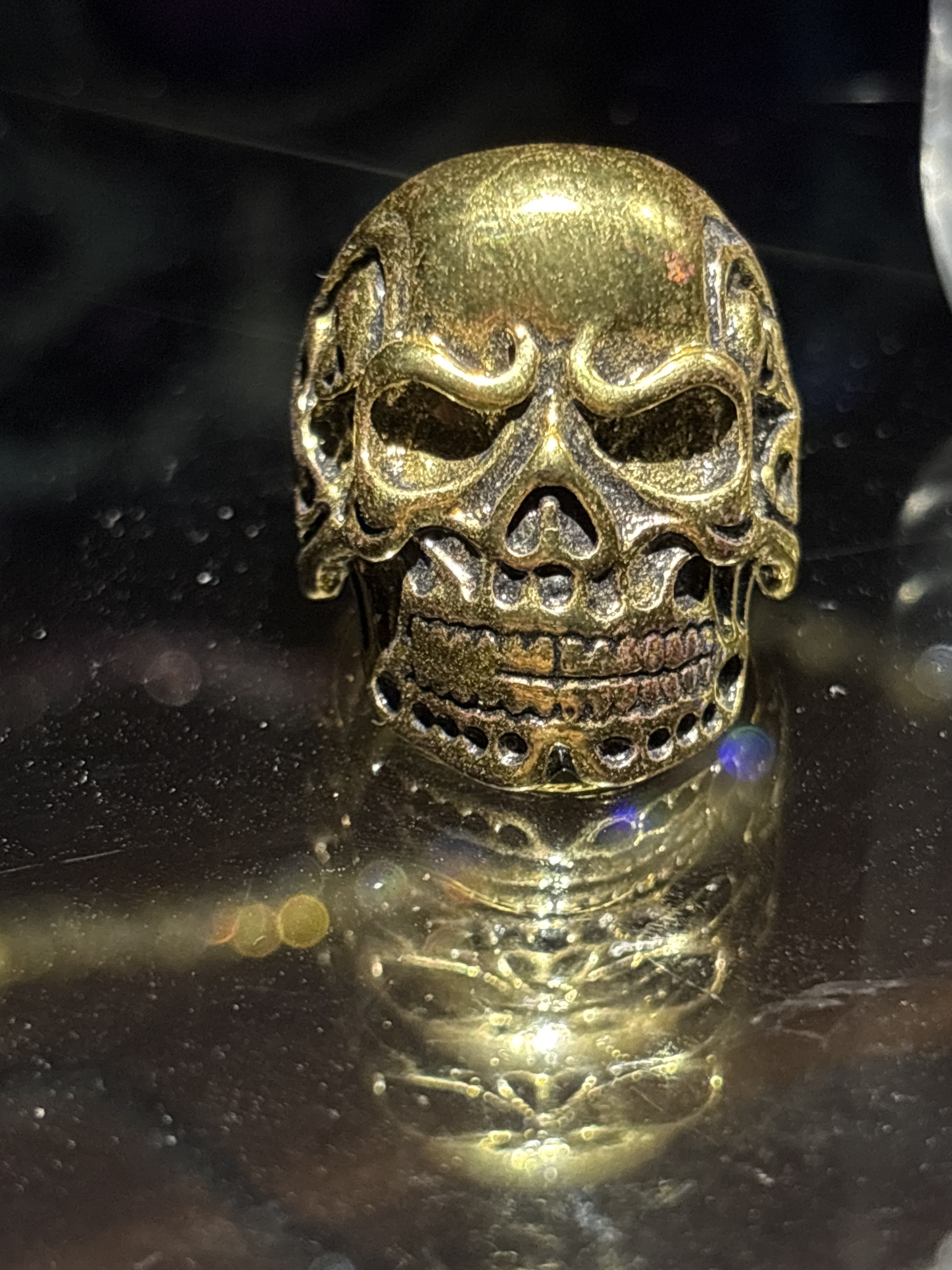 💀✨ Skull Gold Ring | انگشتر اسکلتی طلایی