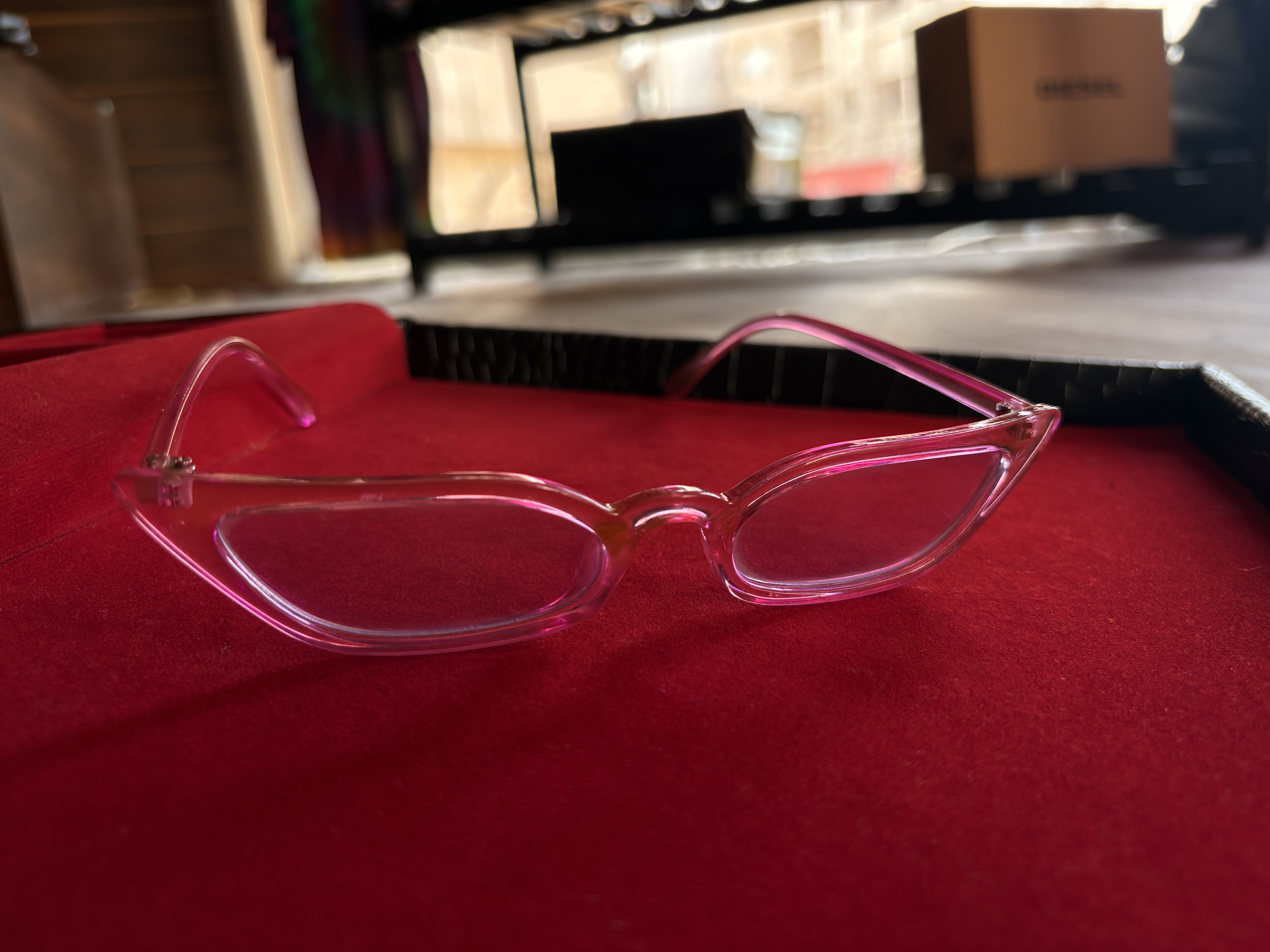 🩷 عینک گربه‌ای فانتزی صورتی | Pink Cat Eye Glasses 🐱✨