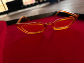 عینک گربهای فانتزی نارنجی | Orange Cat Eye Glasses 🐱✨