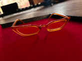 عینک گربهای فانتزی نارنجی | Orange Cat Eye Glasses 🐱✨