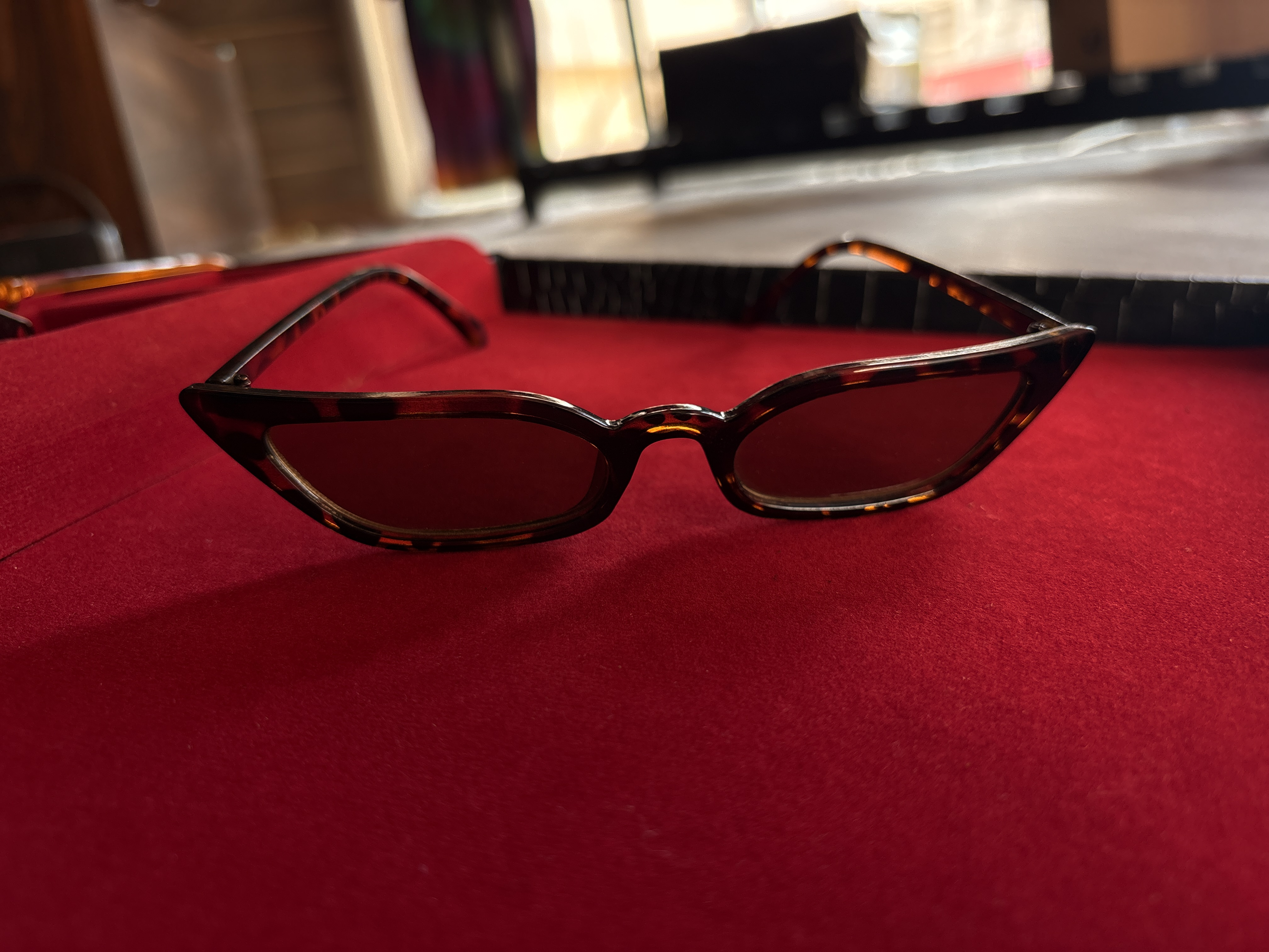 عینک گربه‌ای باریک طرح پلنگی | Slim Leopard Cat Eye Glasses 🕶️✨