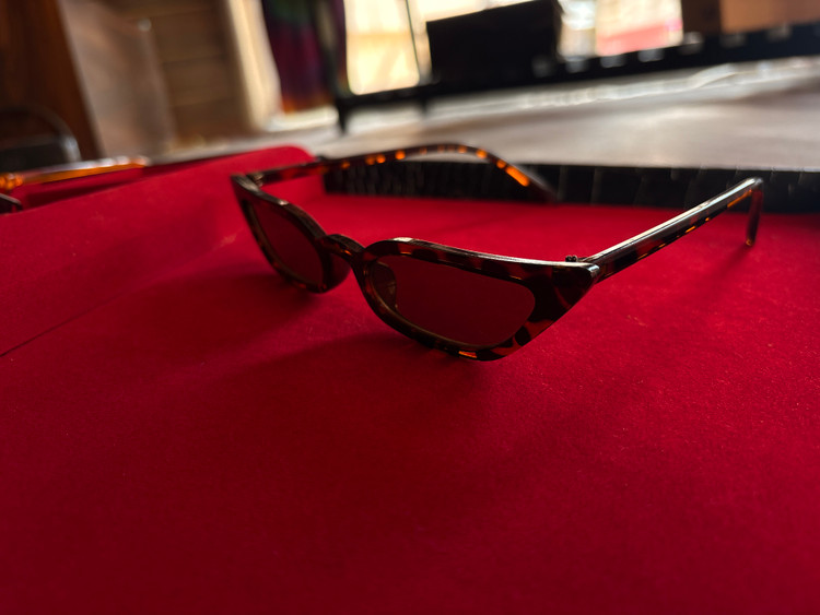 عینک گربهای باریک طرح پلنگی | Slim Leopard Cat Eye Glasses 🕶️✨