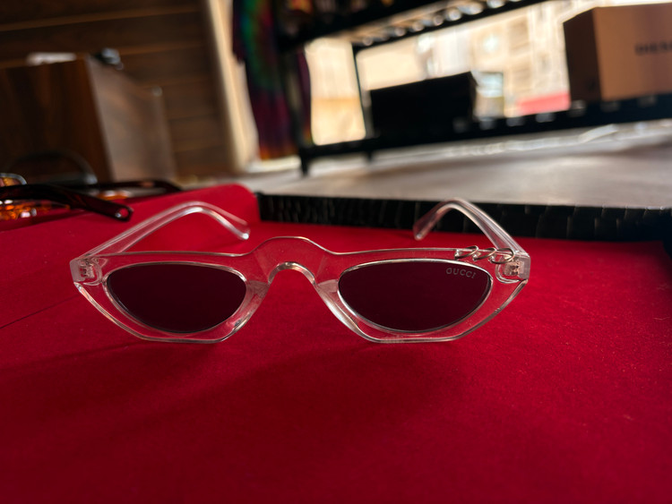 عینک شفاف مدل گوچی پیرسینگدار | Clear Gucci Style Piercing Glasses ✨