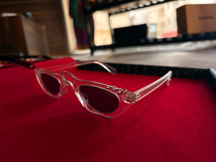 عینک شفاف مدل گوچی پیرسینگدار | Clear Gucci Style Piercing Glasses ✨