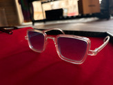 عینک فریم شفاف شیشه آبی | Clear Frame Blue Lens Glasses ✨