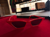 عینک مدل بولگاری فریم قرمز شیشه مشکی | Bvlgari Style Red Frame Black Lens Glasses 🖤