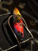 گردنبند پلاک کهکشانی تک نسخه هفت رنگ رزین و چوب گردو ONE OF A KIND LUXURY EDITION