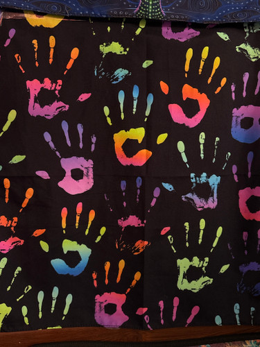 دستمال سر بلک لایت دست رنگی | Handprint Blacklight Bandana