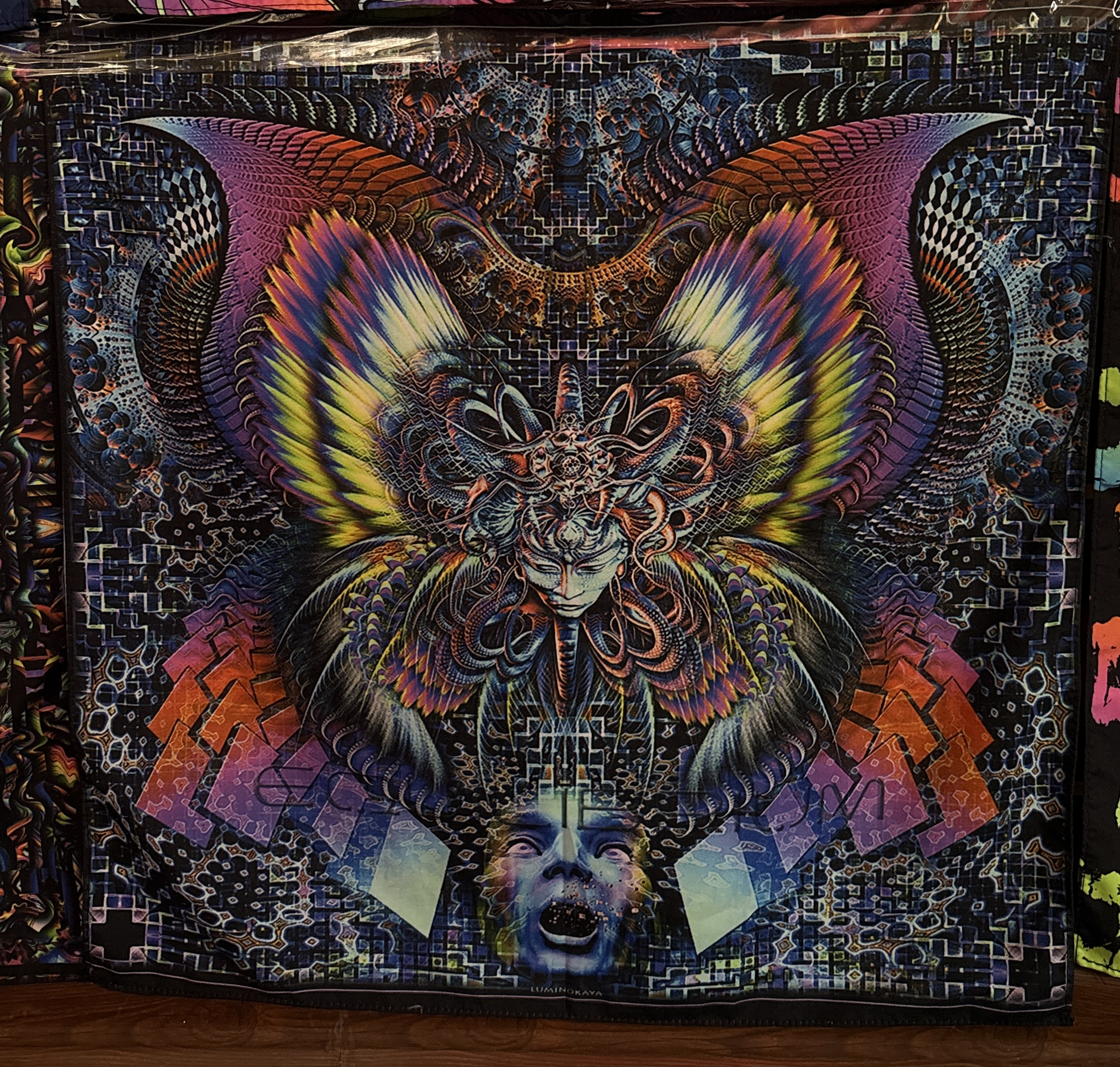 دستمال سر بلک لایت پروانه مفهومی | Concept Butterfly Blacklight Bandana