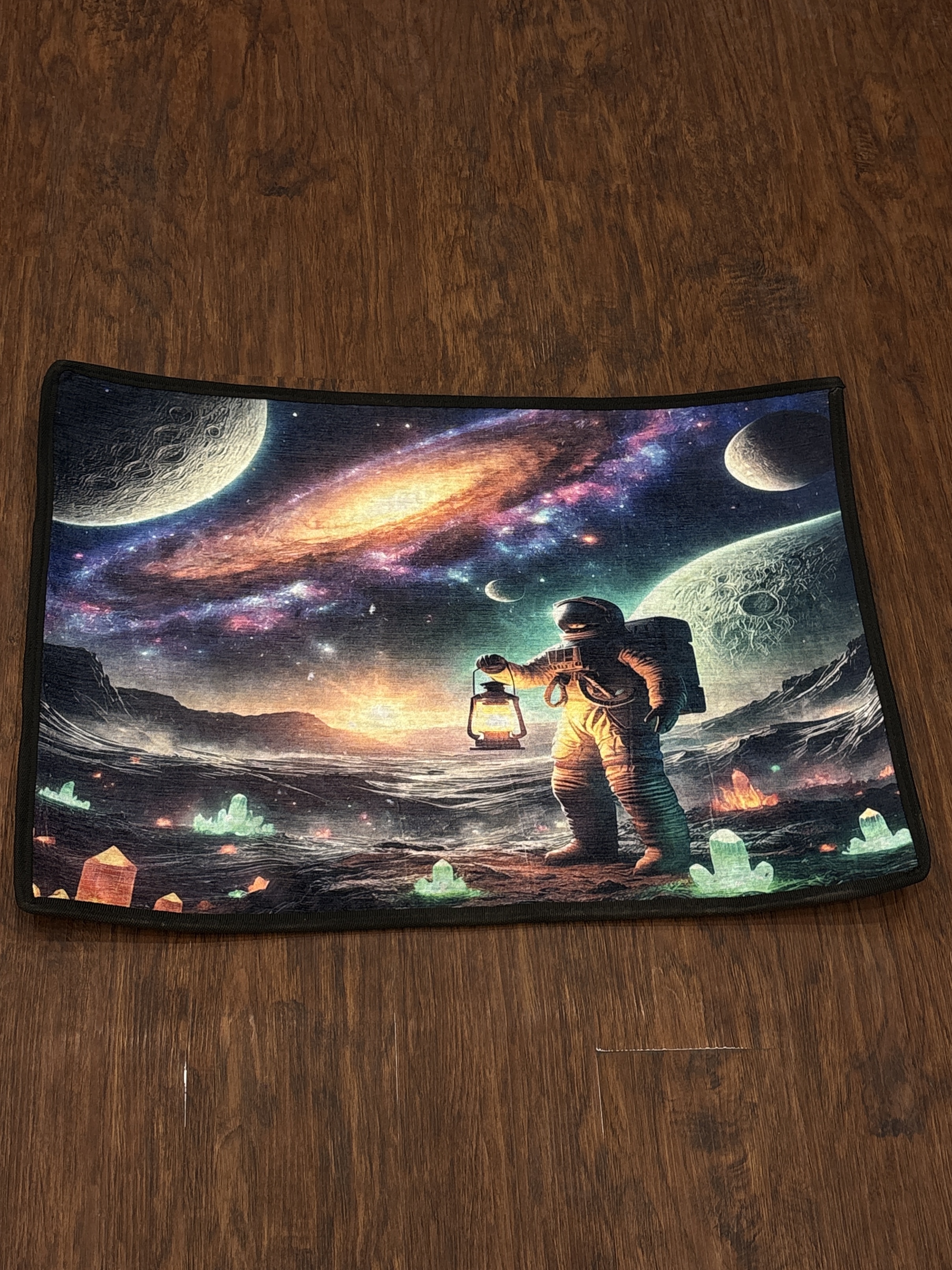 پادری سه‌بعدی بلک لایت فضایی | Space 3D Blacklight Door Mat