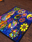 پادری سهبعدی بلک لایت Peace | Peace 3D Blacklight Door Mat